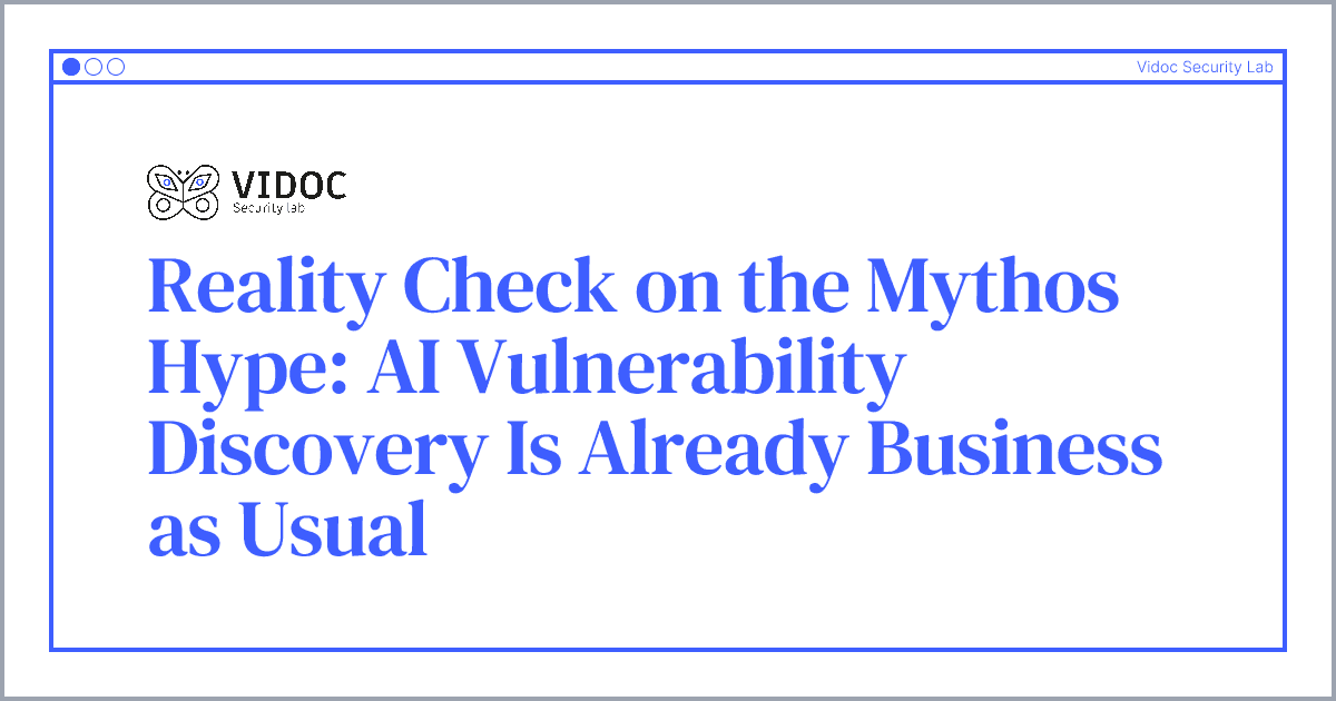 Reality Check on the Mythos Hype: AI Vulnerability Discovery Is Already Business as Usual